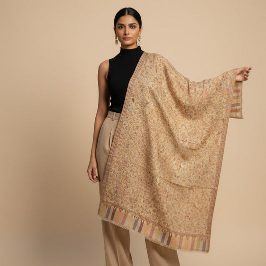 Beige Kani Shawl