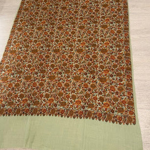 Sozni green shawl in sage green