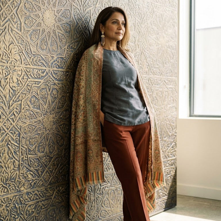 Terracota Kani Shawl