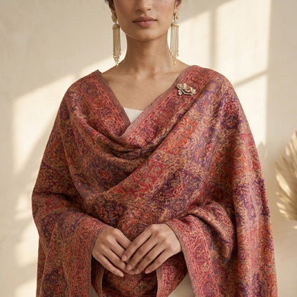 Pink Kalamkari Stole 