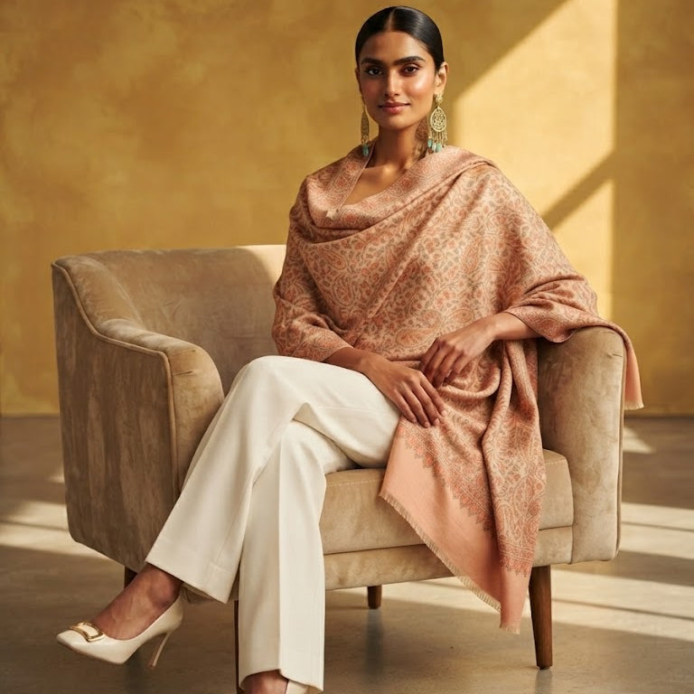 Sand Kani Wool Stole