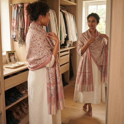 Ivory & Rose Kani Wool Shawl