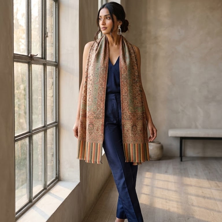 Terracota Kani Shawl