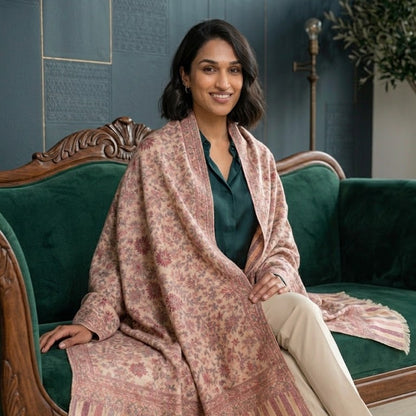 Kani Shawl in Ivory