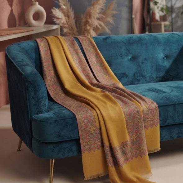 Kani Shawl in yellow