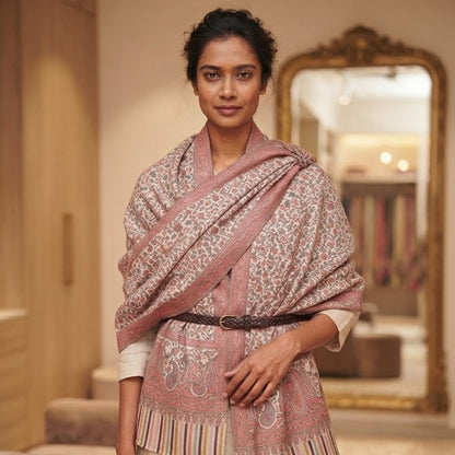 Ivory & Rose Kani Wool Shawl