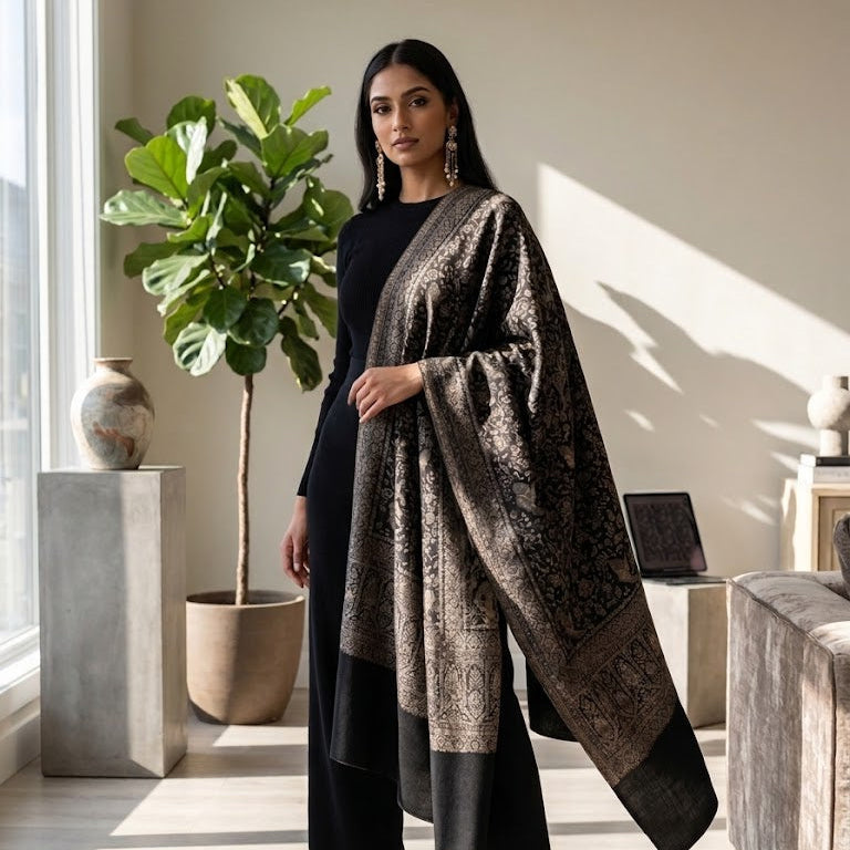 Kani Jamawar Shimmer Shawl