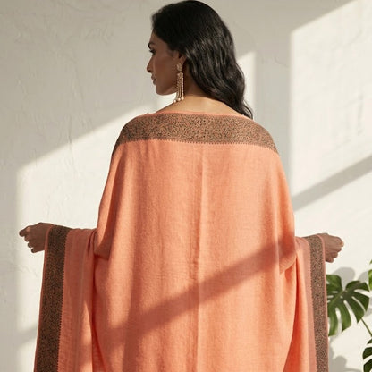 Peach Kalamkari Shawl