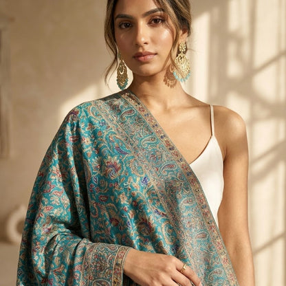 Blue Kani Shawl