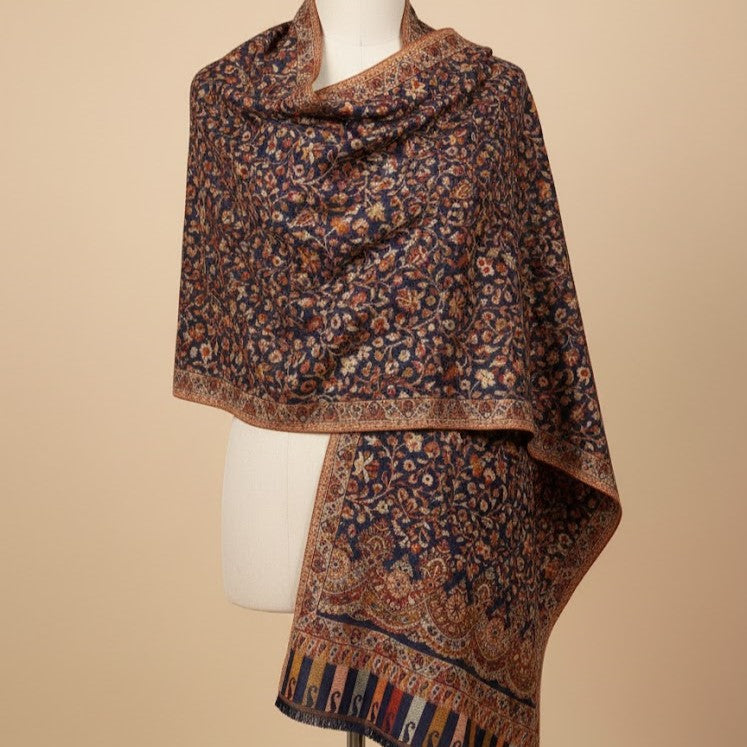 Kani Shawl draped on a female model