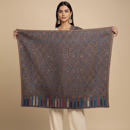 Kani Shawl draped on a female model