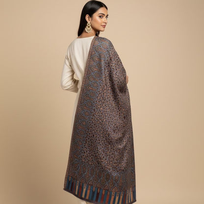 Kani Shawl draped on a female model