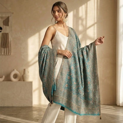 Blue Kani Shawl