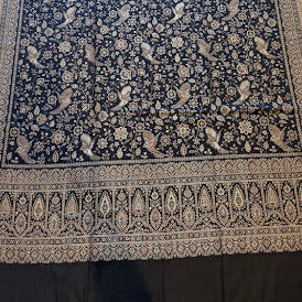 Black Kani Jamawar Shimmer Shawl