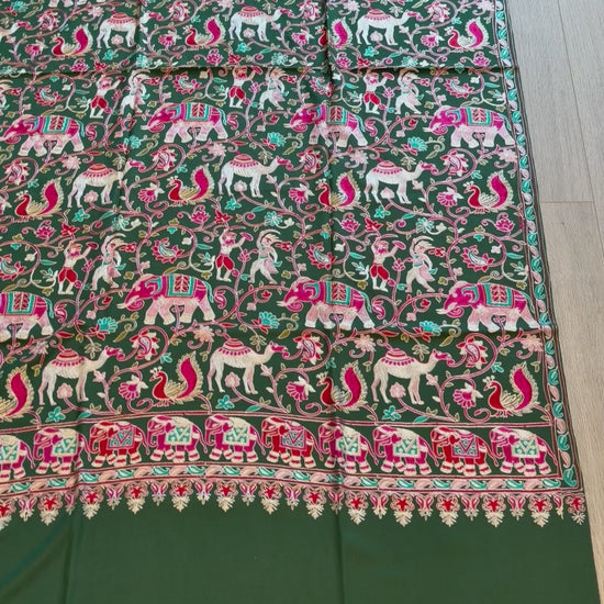 Green Nalki Shawl