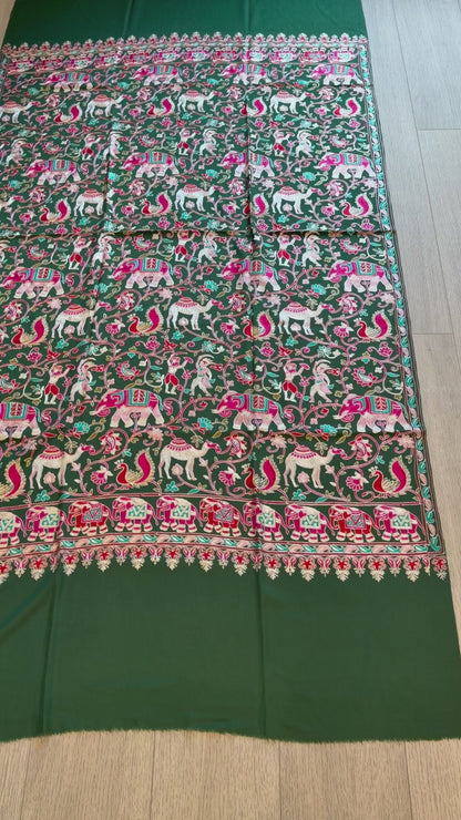 Green Nalki Shawl