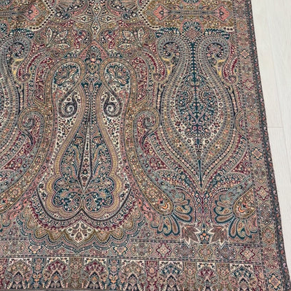 Green Kalamkari Wool Shawl - Paisley Design for Weddings & Gifting