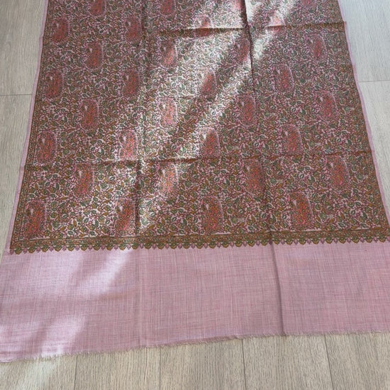 Lilac Pink Sozni Shawl