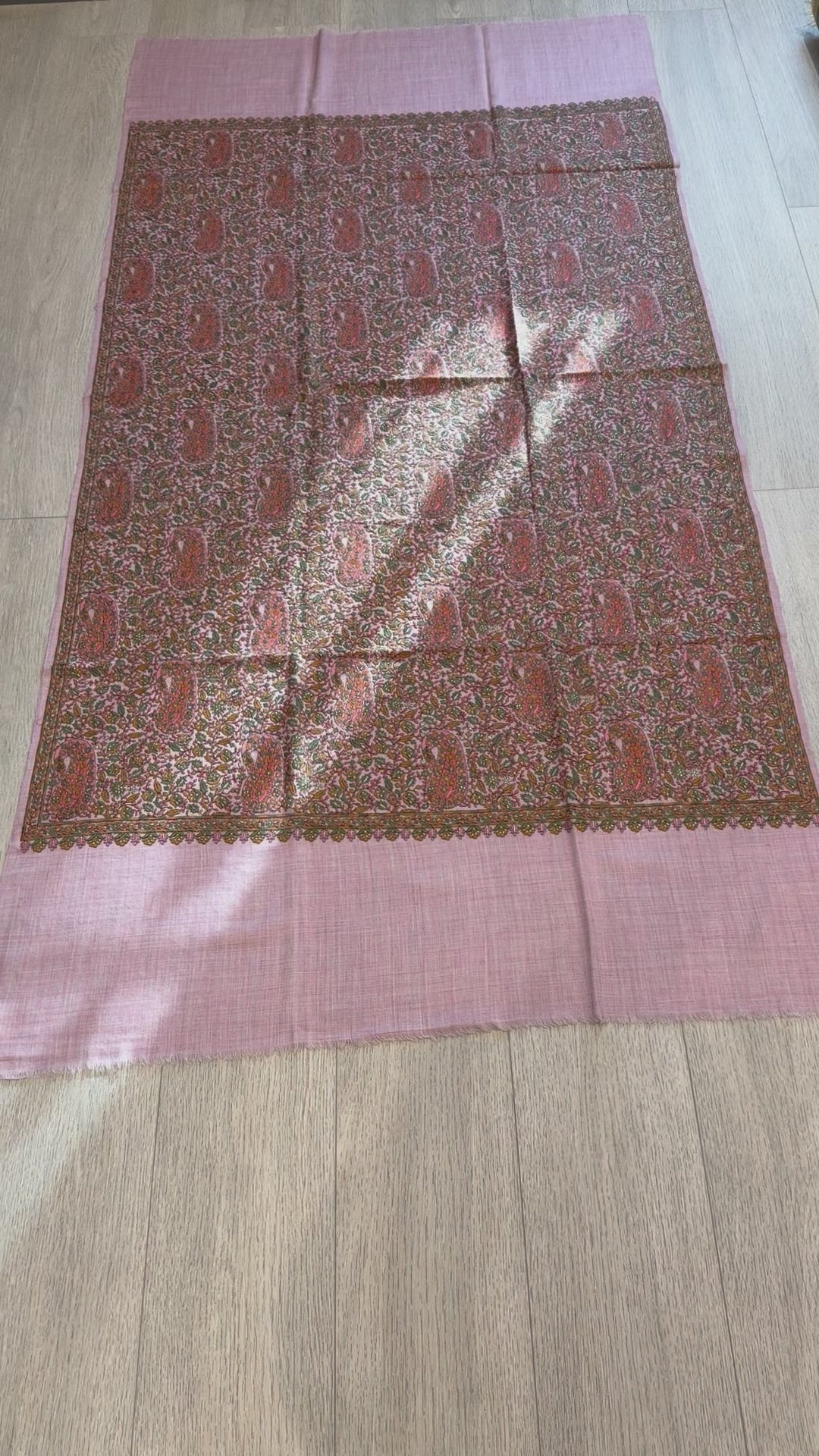 Lilac Pink Sozni Shawl