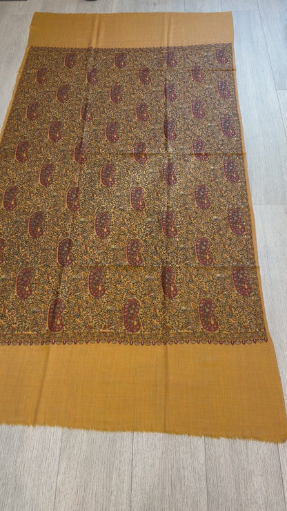 Ochre Sozni Shawl