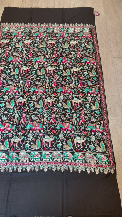 Black Nalki Shawl